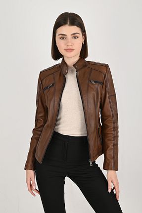 کاپشن قهوه ای زنانه رگولار modarz - کد 785400923
