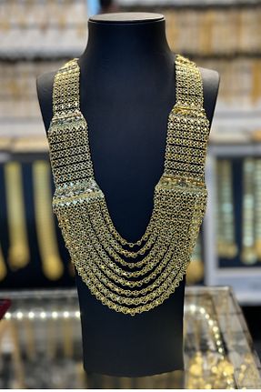 گردنبند جواهر زرد زنانه روکش طلا miraliza - کد 874237531