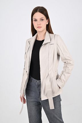کاپشن بژ زنانه رگولار modarz - کد 785358404