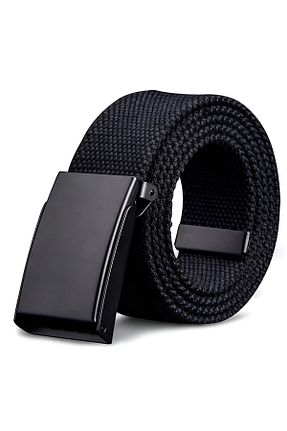 کمربند مشکی مردانه پلی استر VANİLLA COLLECTİON - کد 353555888