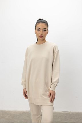 سوئیشرت بژ زنانه ساده TUBİA - کد 654281777