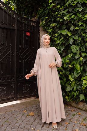 کلاه و ابایا بژ زنانه پنبه ای Nissra - کد 771425212