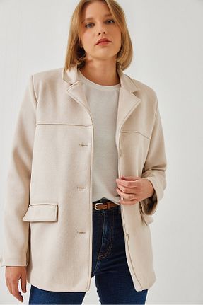 کت بژ زنانه Straight Bianco Lucci - کد 874370879
