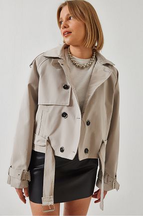 کت طوسی زنانه Straight Bianco Lucci - کد 874377814