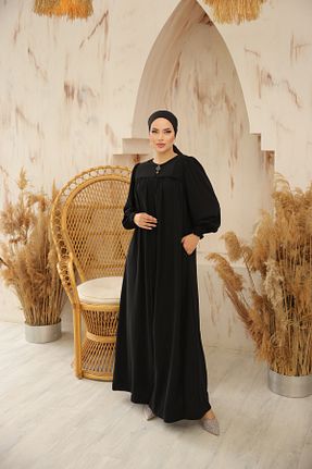 کلاه و ابایا مشکی زنانه %100 پنبه Nissra - کد 771469590