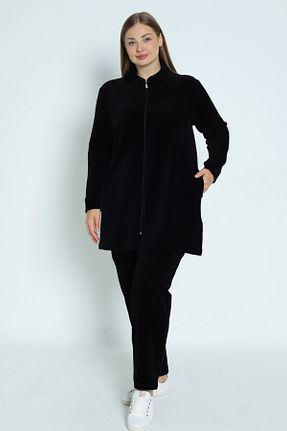 ست بالاتنه و پائین تنه سایز بزرگ مشکی زنانه فاق نرمال İntensive - کد 874385521