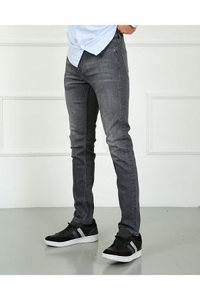 شلوار جین طوسی مردانه پاچه تنگ Twister Jeans - کد 874376594
