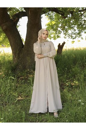 کلاه و ابایا بژ زنانه %100 پنبه Nissra - کد 771512381