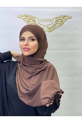 شال قهوه ای زنانه پنبه ای ALDAİR - کد 874371794