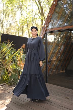 کلاه و ابایا طوسی زنانه پنبه ای Nissra - کد 771520391