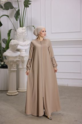 کلاه و ابایا بژ زنانه پنبه ای Nissra - کد 788370245