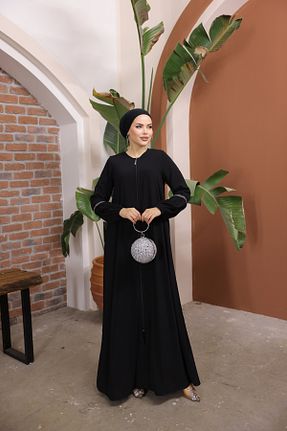 کلاه و ابایا مشکی زنانه پنبه ای Nissra - کد 771455628