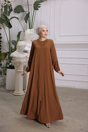 کلاه و ابایا قهوه ای زنانه پنبه ای Nissra - کد 869153950
