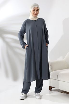 لباس حجاب طوسی زنانه اورسایز ihvanonline - کد 767084030