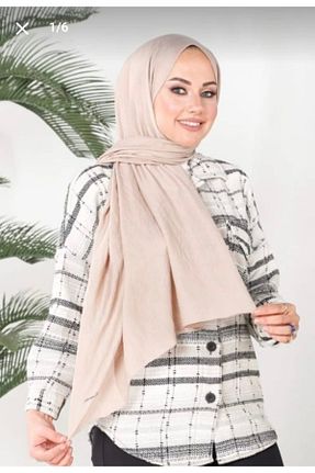شال بژ زنانه ویسکون haremscarfs - کد 874394621