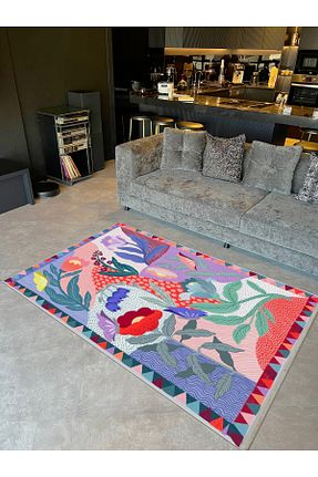 فرش رنگی قابل شستشو Rugs Modern Halı - کد 874400824