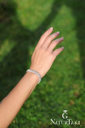 دستبند نقره زنانه 925 عیار Naturtakı - کد 868550901