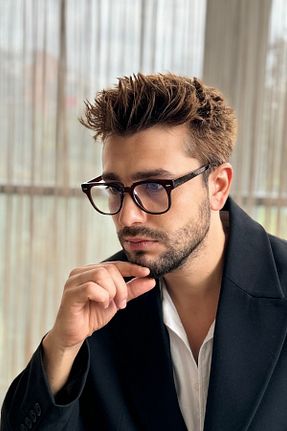 عینک محافظ نور آبی سفید مردانه پلاستیک By Harmony - کد 869015900