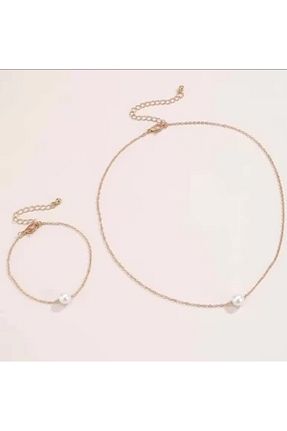گردنبند جواهر زرد زنانه فلزی Lady Dolce LD - کد 874597061