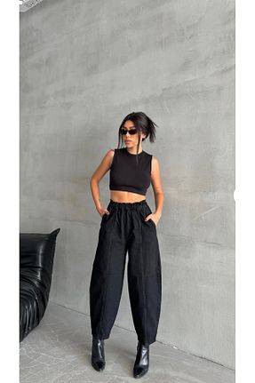 شلوار مشکی زنانه پنبه ای Blue Hill Jeans - کد 874598826