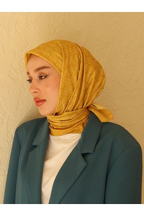 روسری زرد پنبه پلی استر Şehr i sultan - کد 874604652