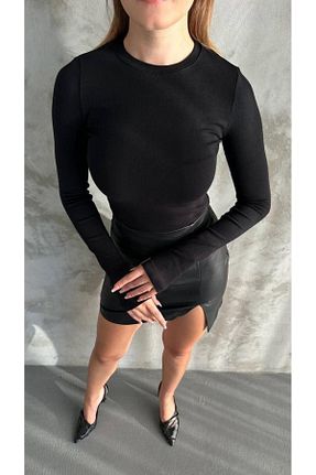 بادی مشکی زنانه یقه دوچرخه Store - کد 874610516