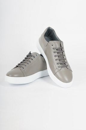کفش اسنیکر طوسی مردانه چرم اصل Yeşildaş - کد 874611841