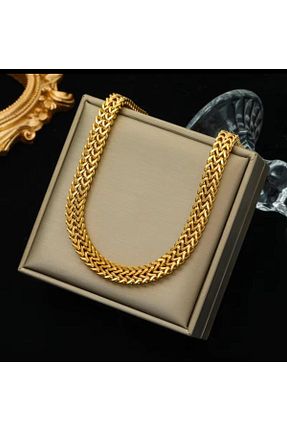 گردنبند استیل ( فولاد ) طلائی زنانه استیل (فولاد) SONES - کد 874627416