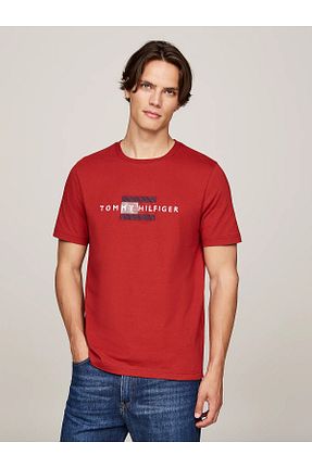 تیشرت قرمز مردانه اورسایز Tommy Hilfiger - کد 874710501