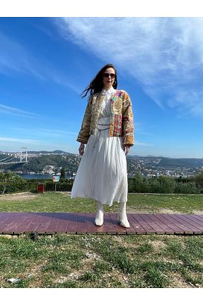 دامن سفید زنانه ساتن Madame Lucid - کد 874717084