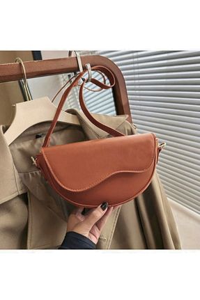 کیف دوشی قهوه ای زنانه چرم مصنوعی HAPBUY - کد 861538739
