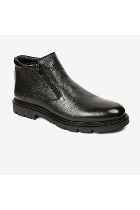 بوت / نیم بوت مشکی مردانه چرم خالص Greyder - کد 874743236