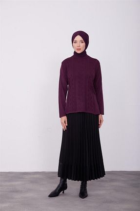 پلیور حجاب بنفش زنانه رگولار Armine - کد 770707074