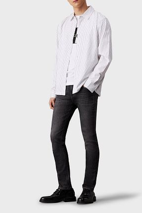شلوار جین مشکی مردانه پاچه تنگ Calvin Klein - کد 874753477