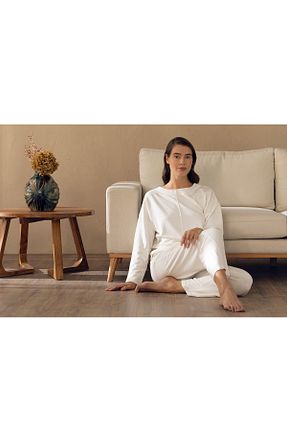 ست لباس راحتی سفید زنانه هندسی Chakra - کد 874752752
