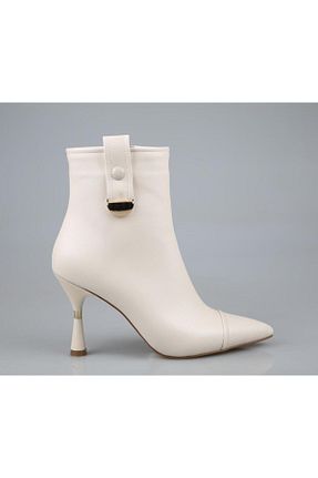 بوت / نیم بوت نباتی زنانه پاشنه پر MİSS PARK MODA - کد 874780121