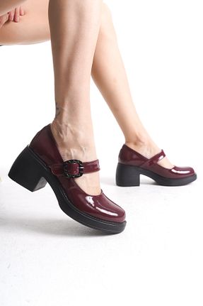 کفش لوفر زرشکی زنانه چرم مصنوعی Shoesers - کد 874783740