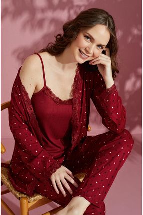 ست لباس راحتی قرمز زنانه Mix Ladnie iç giyim - کد 874784387
