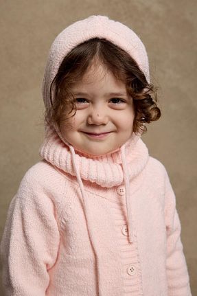 کلاه پشمی صورتی بچه گانه پنبه ای Fahhar Kids - کد 776931212