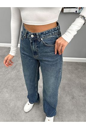 شلوار جین آبی زنانه پاچه پهن ESRAHELVACI - کد 874793814