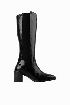 چکمه مشکی زنانه پاشنه متوسط (5-9 سانتی متر) LAL SHOES & BAGS - کد 874806683