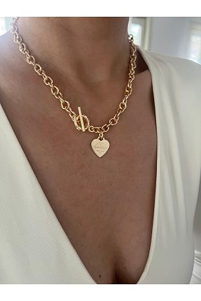 گردنبند جواهر زرد زنانه روکش طلا Hoop jewelery - کد 874815600