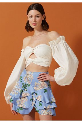 بلوز نباتی زنانه ساده Dahlia Bianca - کد 378768475
