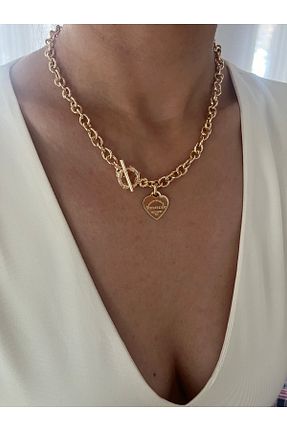 گردنبند جواهر زرد زنانه روکش طلا Hoop jewelery - کد 874815600