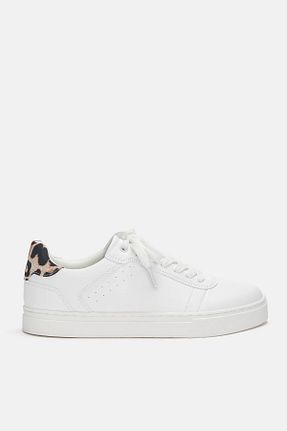 کفش اسنیکر سفید زنانه بند دار Pull & Bear - کد 874827768