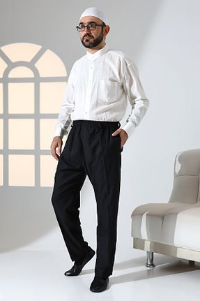 شلوار مشکی مردانه پارچه ihvanonline - کد 870881383