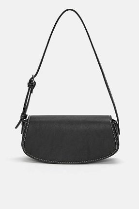کیف دوشی مشکی زنانه پلی اورتان Pull & Bear - کد 874833157