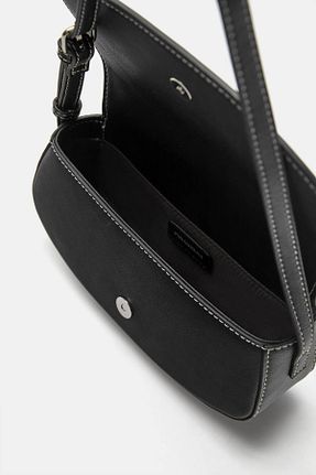 کیف دوشی مشکی زنانه پلی اورتان Pull & Bear - کد 874833157