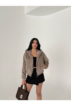 پانچو قهوه ای زنانه پنبه ای Chiklet - کد 874855797