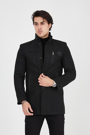 پالتو پشمی مشکی مردانه اسلیم فیت DC DRESS UP CLUB - کد 807186992